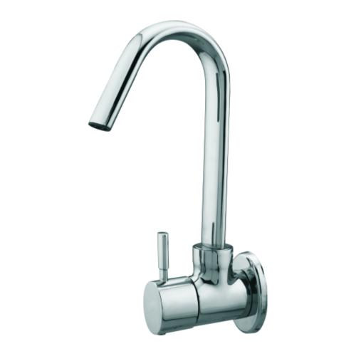 Flexi Sink Cock With Swinging and Wall Flange Chrome